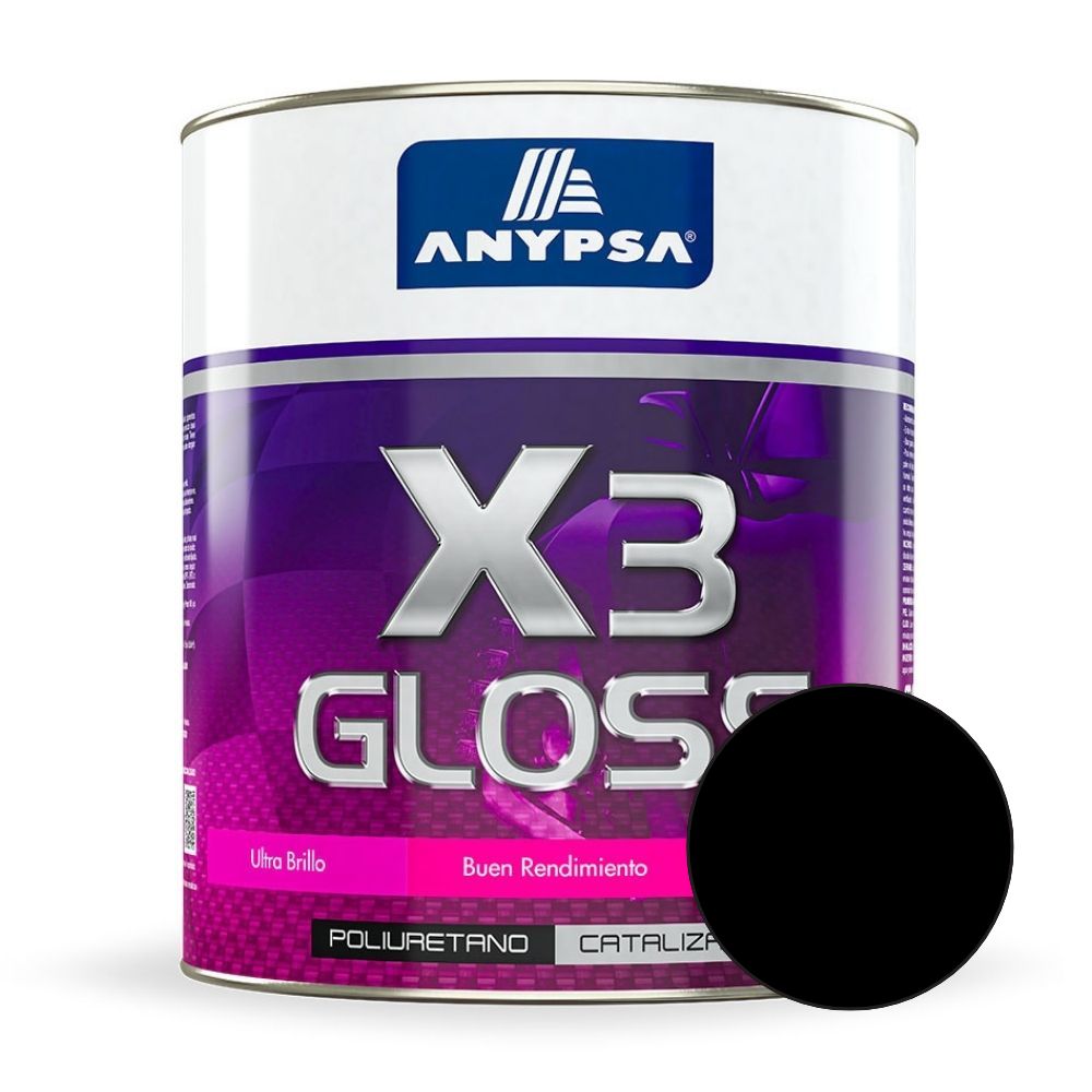Gloss Poliuretano X-3 Anypsa Negro 3.785l