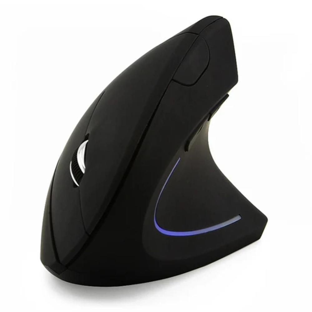 Mouse Inalámbrico Ratón Optico Vertical Negro