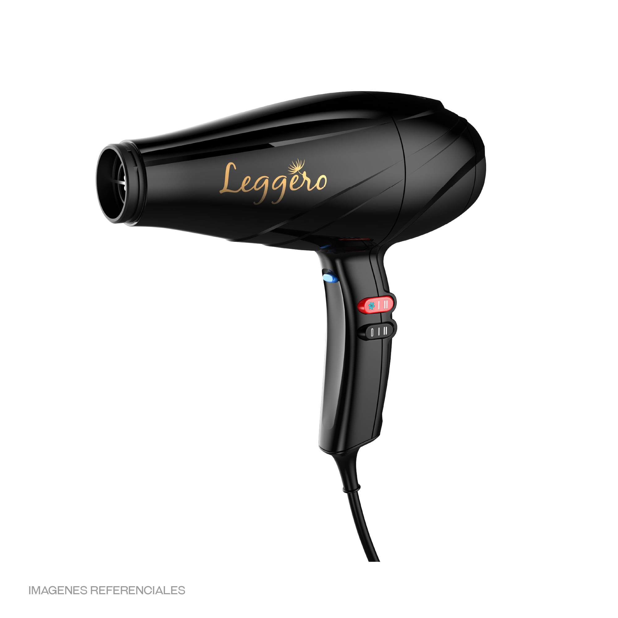 Secadora de Cabello GAMA Leggero Black Ion