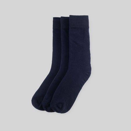 Medias Largas Pack X 3 Madison Unitario Azul Hombre