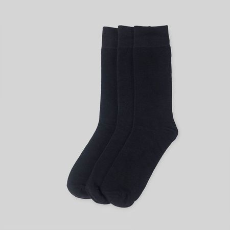Medias Largas Pack X 3 Madison Unitario Negro Hombre
