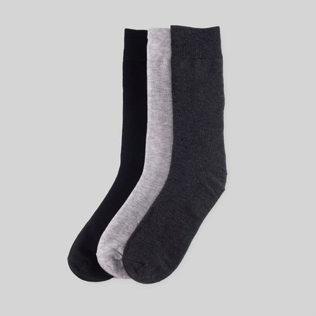 Medias Largas Pack X 3 Madison Unitario Gris  Hombre