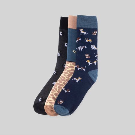 Medias Largas Hypnotic Pack X 3 Medias Azul Hombre