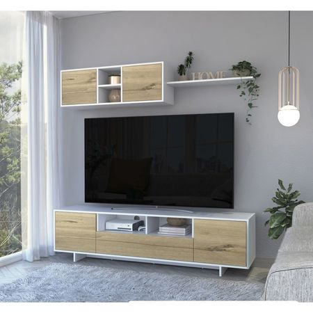 Mueble De Salon Agata - Blanco/Duna