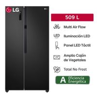 Refrigeradora LG Side by Side GS51MPD 509L Negro Acero