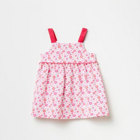 Vestido Sfera Bebé Niña Piqué Aop Blanco 18