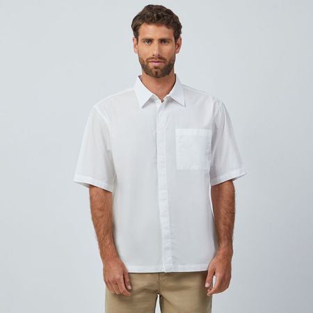 Camisa Hombre Basic Pope Manga Corta The Royal Parks OFF WHITE XL