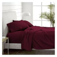 Sábanas polar premium queen guinda Lima Tienda