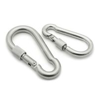 Gancho Mosquetón Arnés De Metal - 8cm Con Seguro