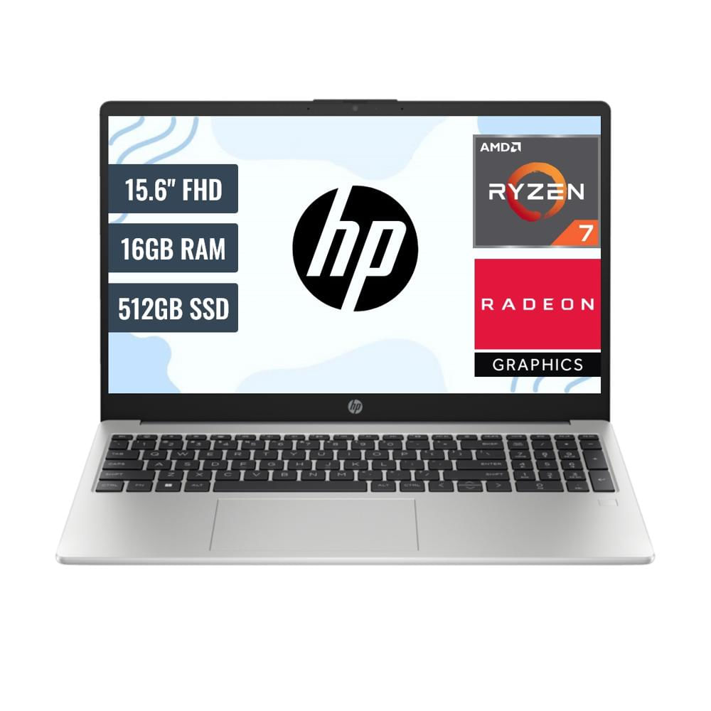 Laptop HP 255 G10 AMD Ryzen 7 7730U 16GB RAM 512GB SSD M.2 15.6 FHD FreeDOS B03E1LT