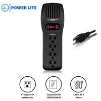 Regulador de Voltaje Automático Power Lite 1000VA 4 Salidas Protegidas