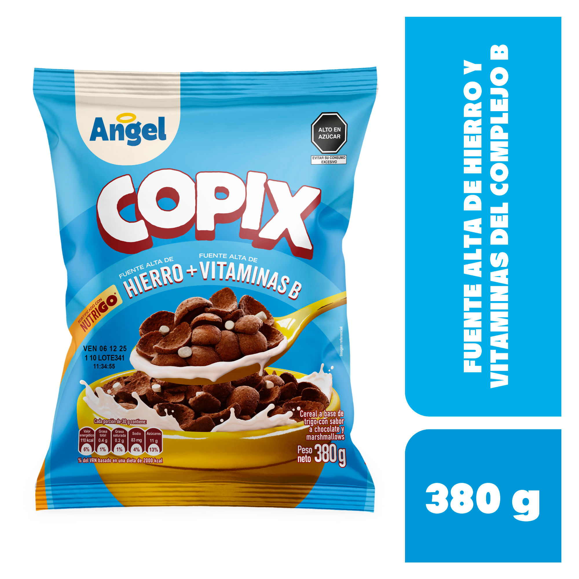 Cereal ANGEL Capas de trigo con chocolate Bolsa 380Gr