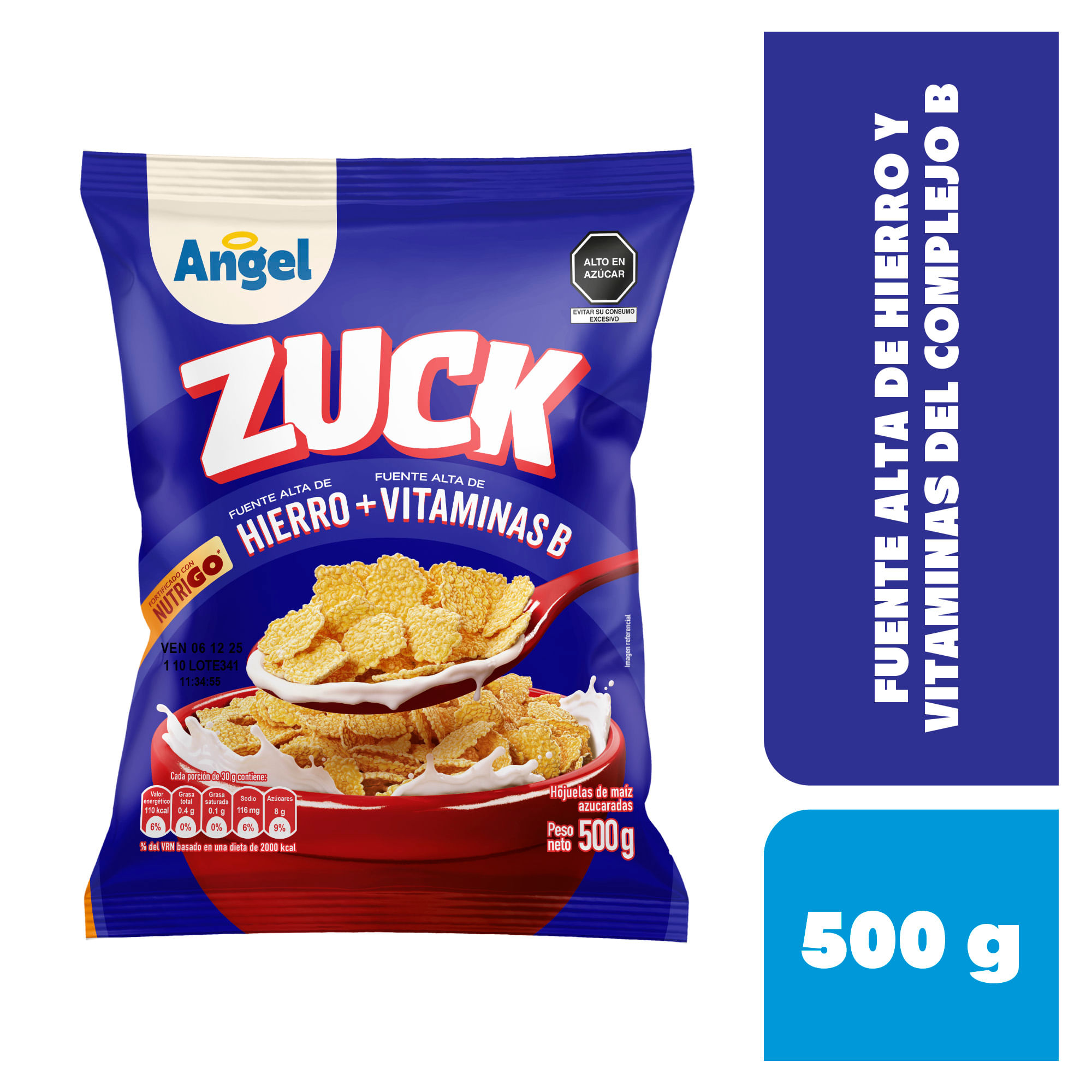 Cereal ANGEL Hojuelas de maíz azucaradas Bolsa 500Gr