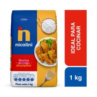 Harina de Trigo NICOLINI Sin Preparar Bolsa 1Kg