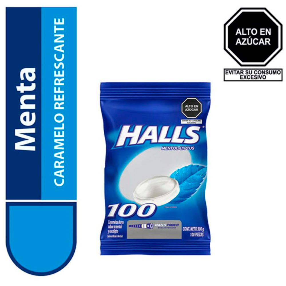 Caramelo Sabor Menthol Lyptus HALLS 100un