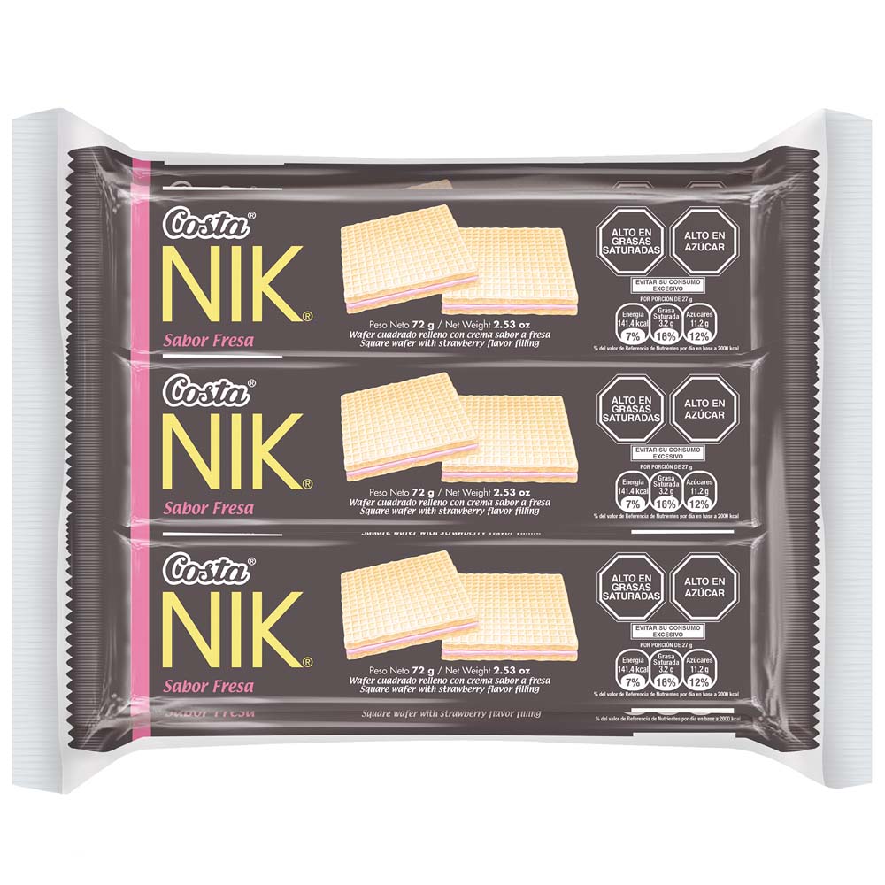 Wafer NIK Fresa Paquete 6un