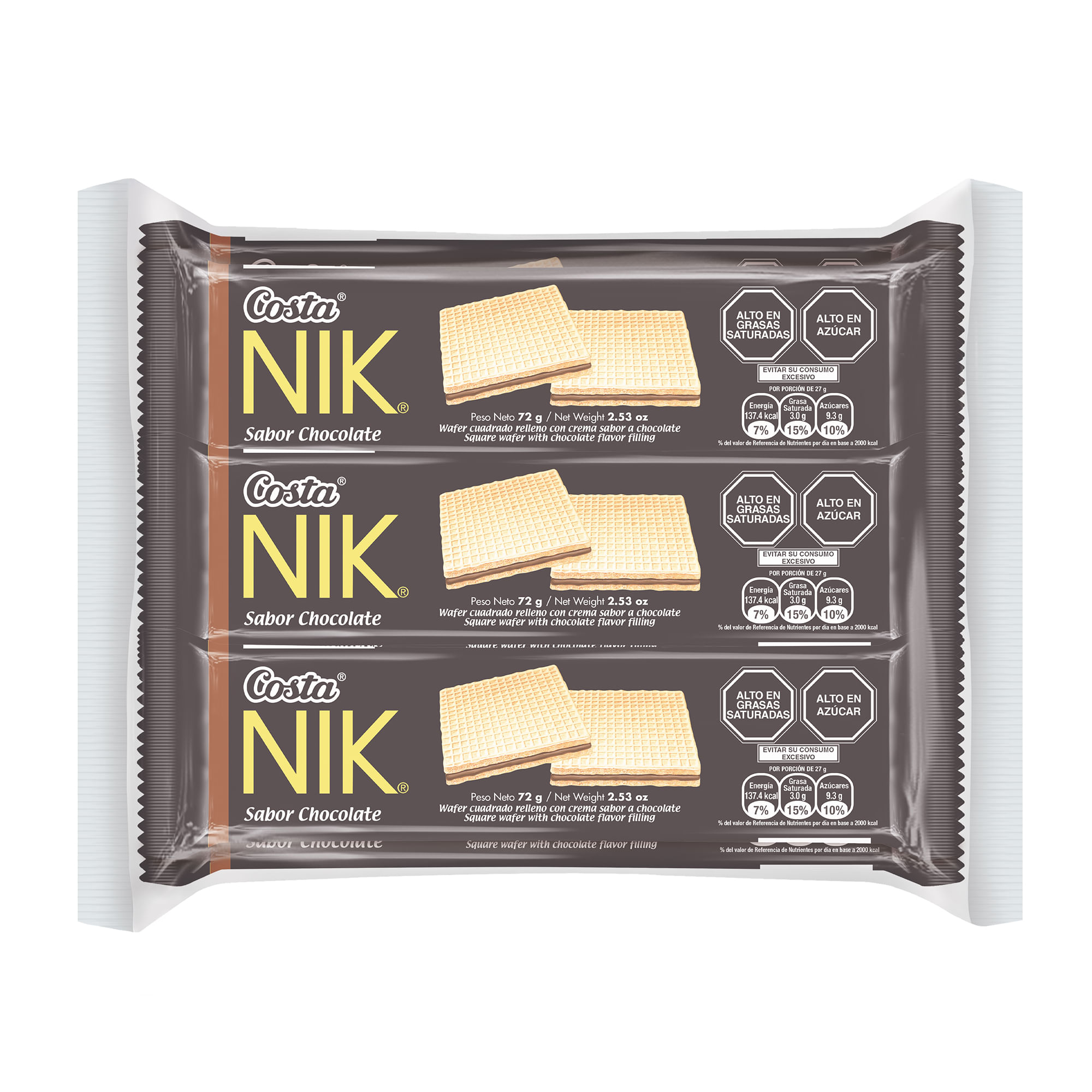 Waffer Chocolate COSTA NIK 6un X 77g