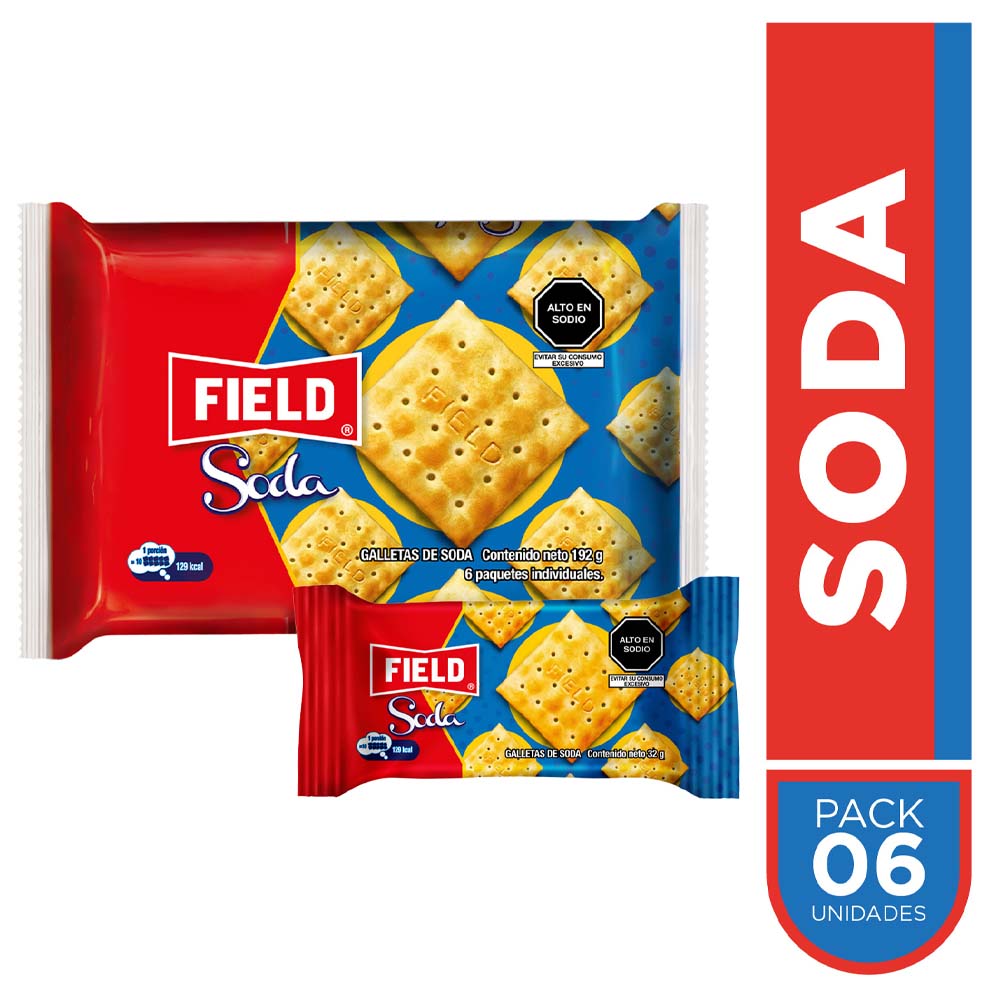 Galletas Saladas FIELD Soda Paquete 6un