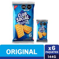 Galletas Saladas CLUB SOCIAL sabor Original Paquete 6un
