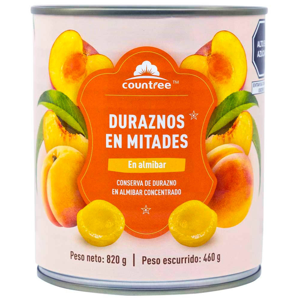 Durazno Mitad en Almíbar COUNTREE Lata 820g