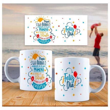 Taza de Loza 11oz Lettering Frase Día Del Padre 67