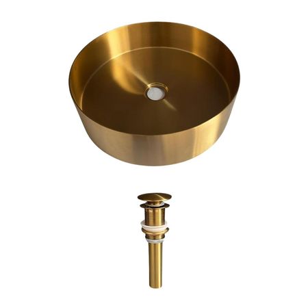Bowl de Acero para baño XM  LA30407-R38 Acero Inoxidable 304 Dorado