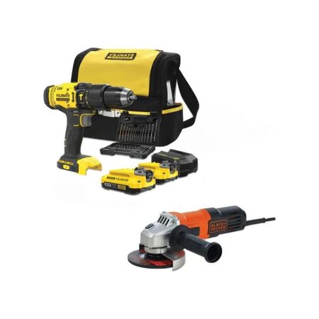 Taladro Percutor 1/2  20v + Amoladora Angular 4 1/2  650w