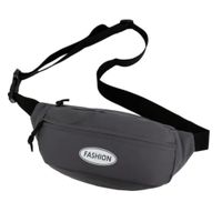 Riñonera de Mujer y Hombre Japones Urbano Canguro Sport Crossbody Gris Oscuro