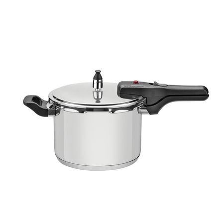 Olla a Presión Tramontina Brava en Acero Inox con Fondo Triple 22 cm 6L 62416220