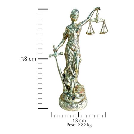 Dama de la Justicia Bronce Fundido+MFAP Bronceria y Antiguedades+38 cm