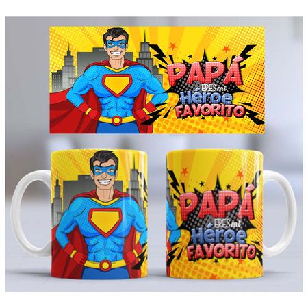 Taza de Loza 11oz Día Del Padre Heroe 31
