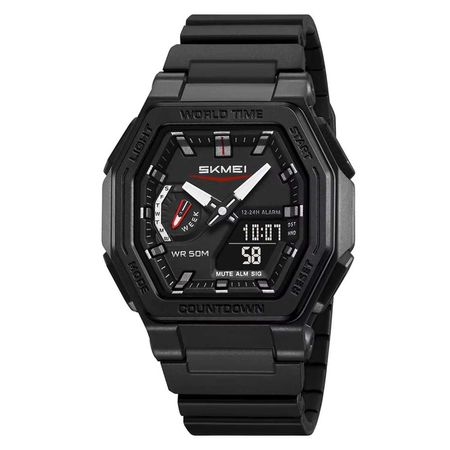 RELOJ SKMEI HOMBRE ANALÓGICO DIGITAL SINCRONIZABLE NEGRO - 2438