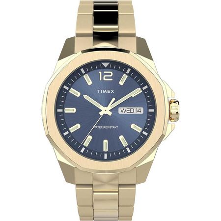 RELOJ TIMEX HOMBRE ANALÓGICO ESSEX AVENUE FECHADOR DORADO - TW2W13800