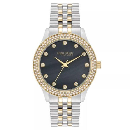 RELOJ ANNE KLEIN MUJER ANÁLOGO MADRE PERLA PIEDRAS BITONO - 7743