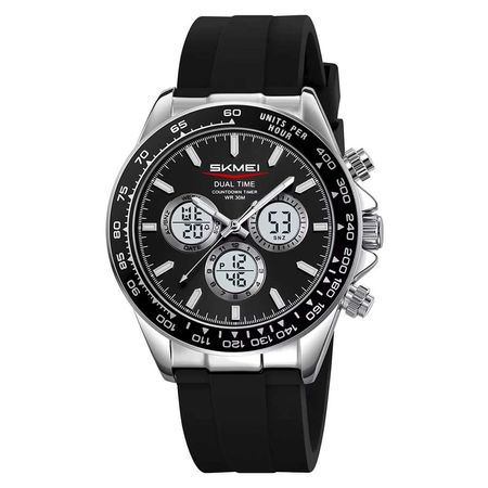 RELOJ SKMEI HOMBRE ANALÓGICO DIGITAL DUAL RETROILUMINADO NEGRO - 2505