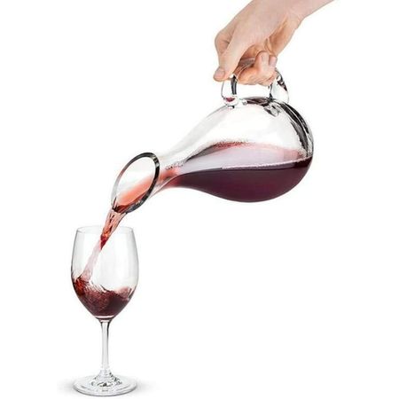 Decantador de Vino mas Copas, Jarra de Decan para Vino 1L
