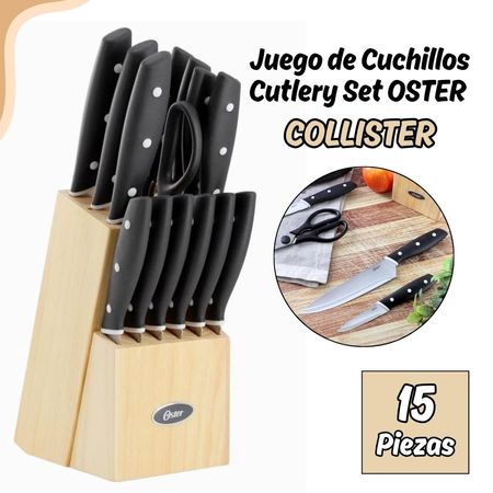 Set de Cuchillos Collister Oster de 15 piezas - Blanco