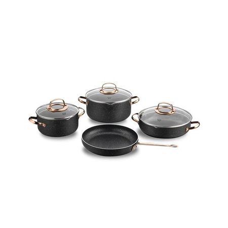 Juego de Ollas 7 Piezas Rose Gold Galaski Korkmaz