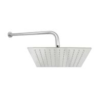 Ducha Española Cuadrada 10""x10"" Cromado Acero Inox C&A