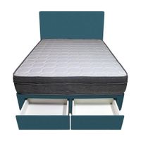 Dormitorio Turin + 2 Cajones 1.5 Plz + Cabecera - Cobalto