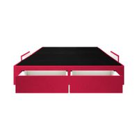 Base De Cama Wels 4 Cajones 2 Plz - Rojo