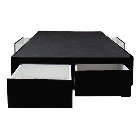 Base De Cama Wels 4 Cajones 2 Plz - Negro