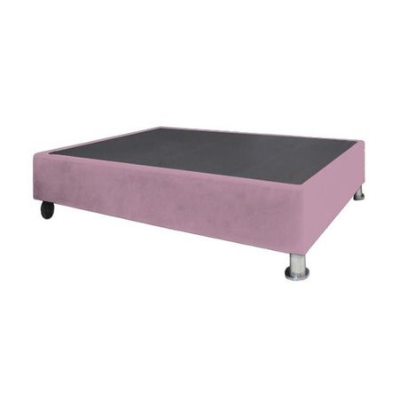 Base De Cama Luton con Ruedas 1.5 plz - Rosado