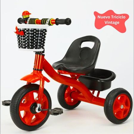 Triciclo Para Niños Bicicleta Vintage - Rojo