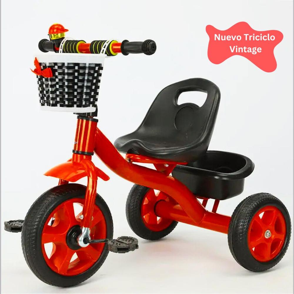 Triciclo Para Niños Bicicleta Vintage - Rojo