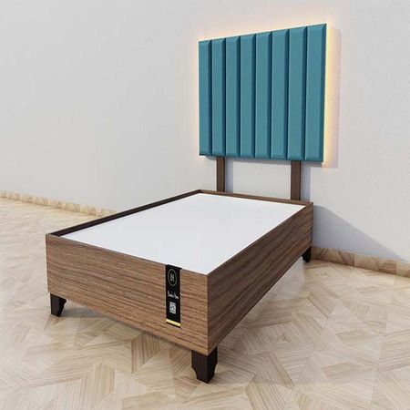 Dormitorio Enns + Cabecera Led Córdoba 1.5 plz - Cobalto y Catania