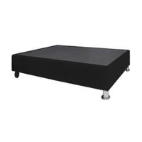 Base De Cama Luton con Ruedas 1.5 plz - Negro