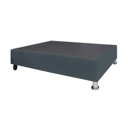 Base De Cama Luton con Ruedas 1.5 plz - Gris Oscuro