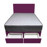 Dormitorio Turin + 2 Cajones 2 Plz + Cabecera - Purpura