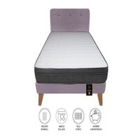 Dormitorio Turin Slim 2 Plz + Cabecera + Almohadas - Lila